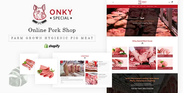 onky pork meat shopify theme 1