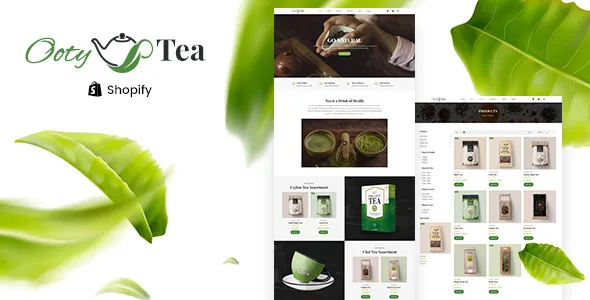 ooty organic tea store shopify theme 1