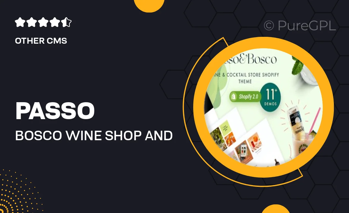 Passo Bosco – Wine Shop and Planter Store Shopify