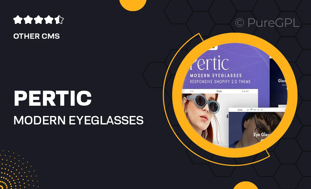 Pertic – Modern EyeGlasses Responsive Shopify 2.0 Theme