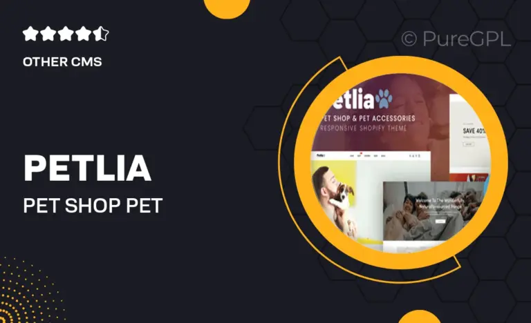 petlia pet shop pet accessories shopify theme