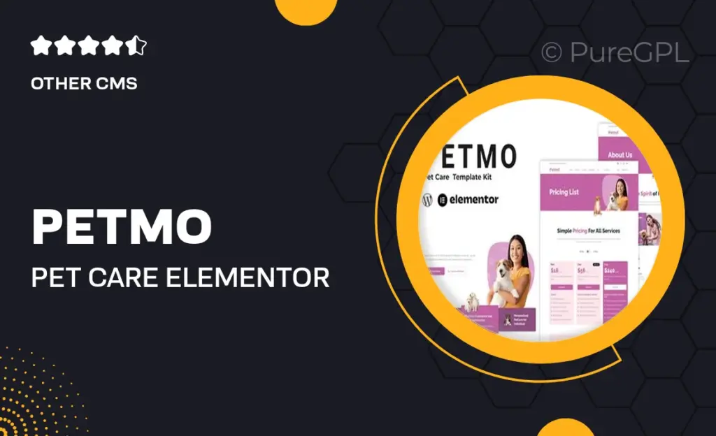 Petmo – Pet Care Elementor Template Kit 46 Petmo – Pet Care Elementor Template Kit