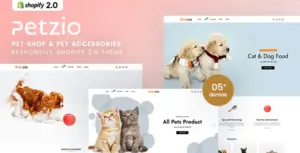Petzio – Pet Shop & Pet Accessories Responsive Shopify 2.0 Theme