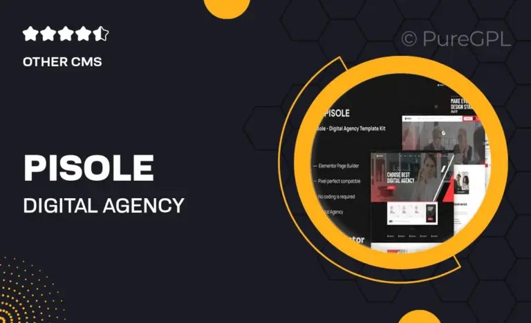 pisole digital agency elementor template kit