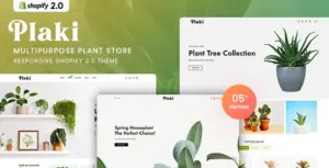 Plaki – MultiPurpose Plant Store Shopify 2.0 Theme