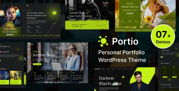 portio personal portfolio resume wordpress theme 1