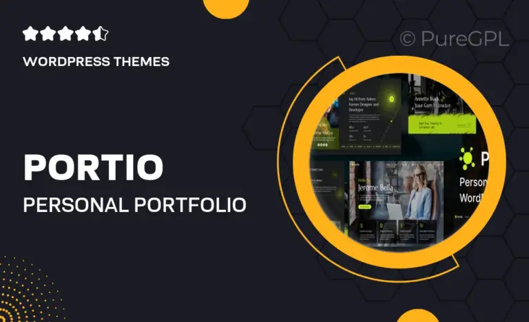 portio personal portfolio resume wordpress theme