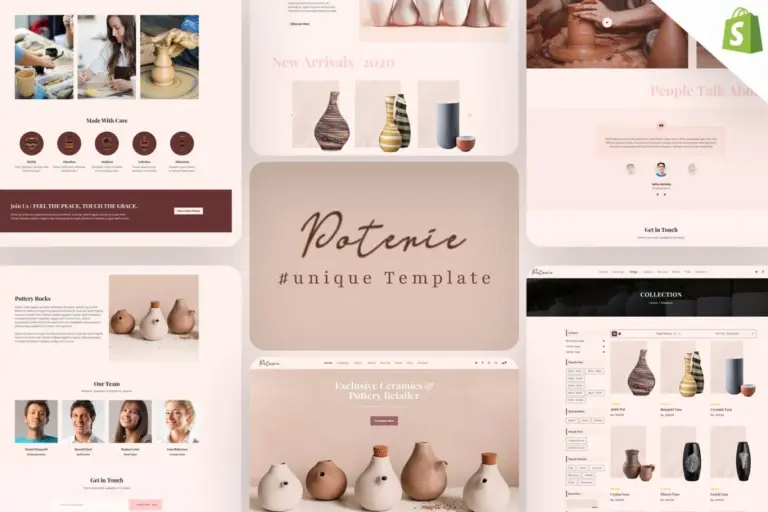 poterie handmade ceramic artist shopify theme 1