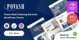 Povash – Power Wash WordPress Theme + RTL