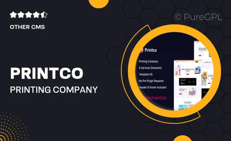 printco printing company services elementor template kit