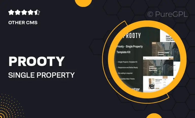 prooty single property elementor template kit