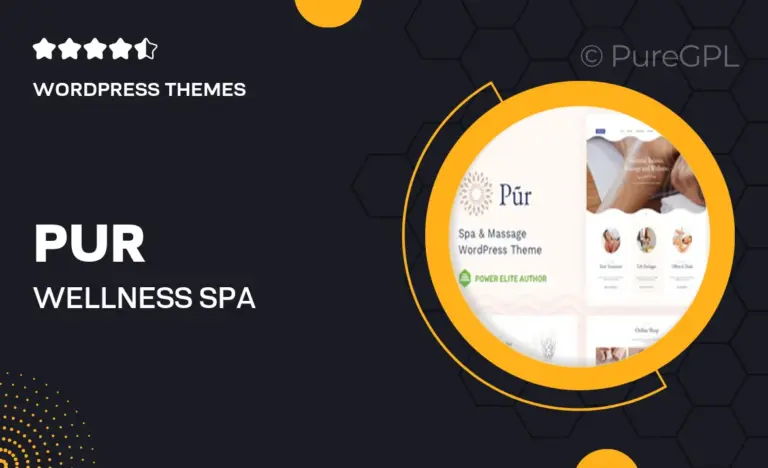 pur wellness spa wordpress theme