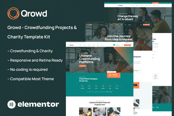 qrowd crowdfunding projects charity template kit 1
