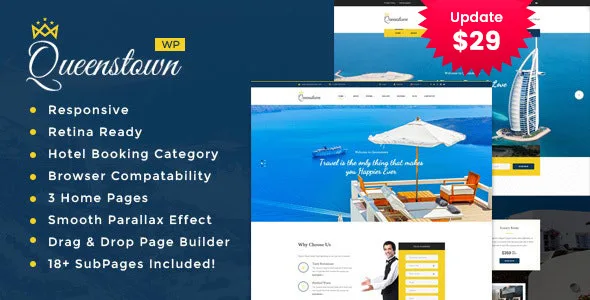 queenstown resort hotel wordpress theme 1