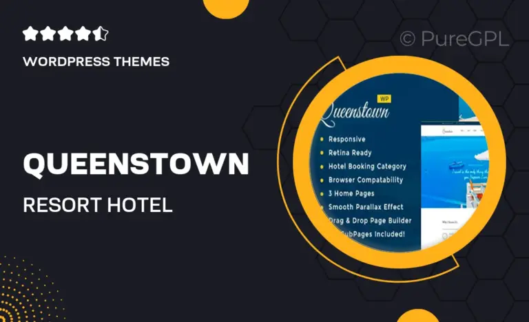 queenstown resort hotel wordpress theme