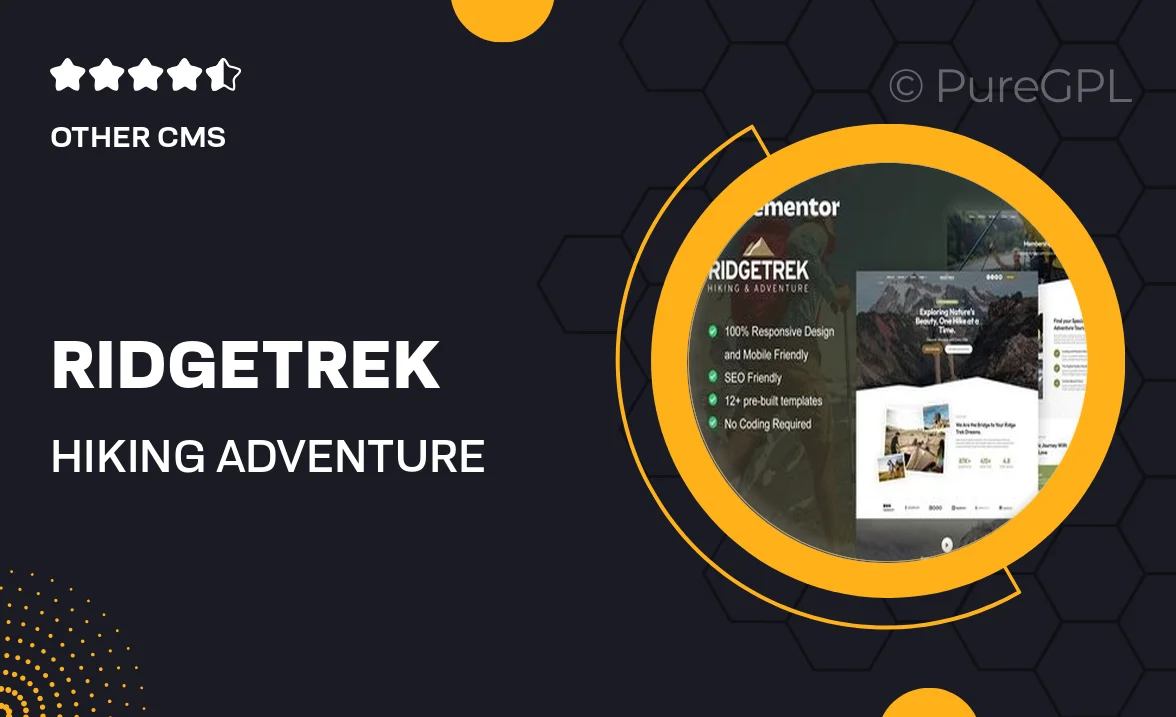 RidgeTrek – Hiking & Adventure Elementor Template Kit