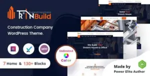 RinBuild – Construction Building Company WordPress Theme + RTL