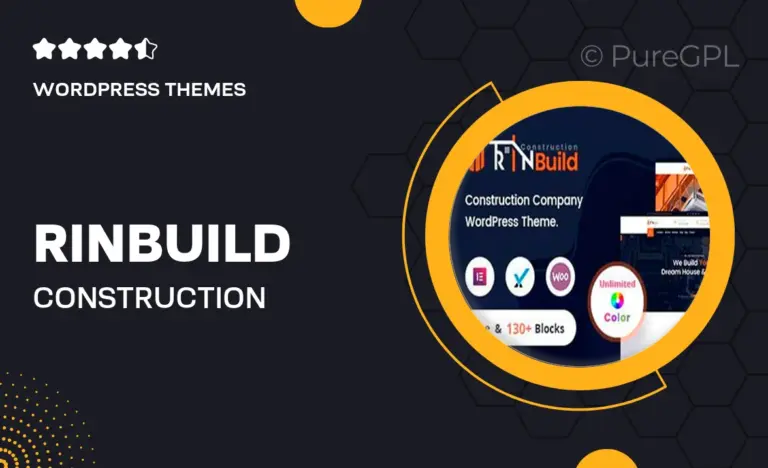 rinbuild construction building company wordpress theme rtl