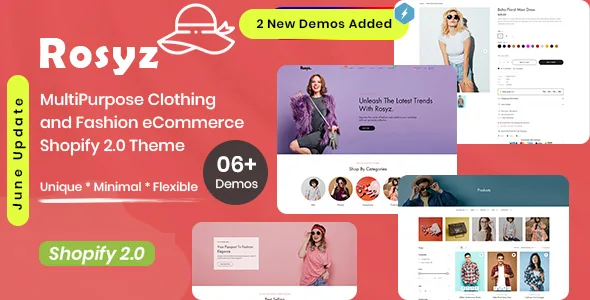 rosyz multipurpose clothing fashion ecommerce shopify 20 theme