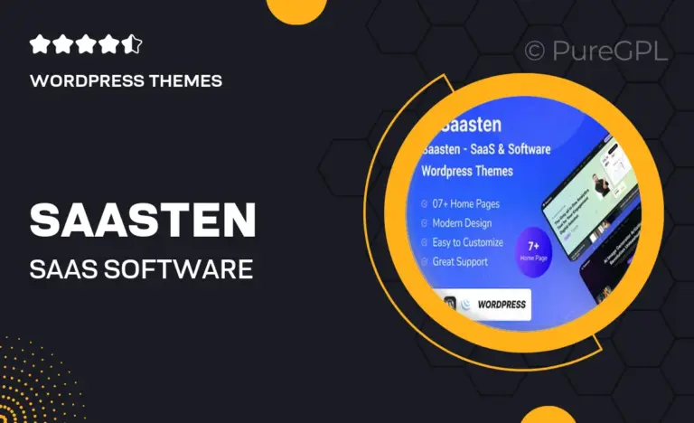 saasten saas software landing wordpress theme