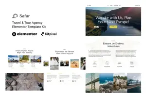 Safar – Travel & Tour Agency Elementor Template Kit