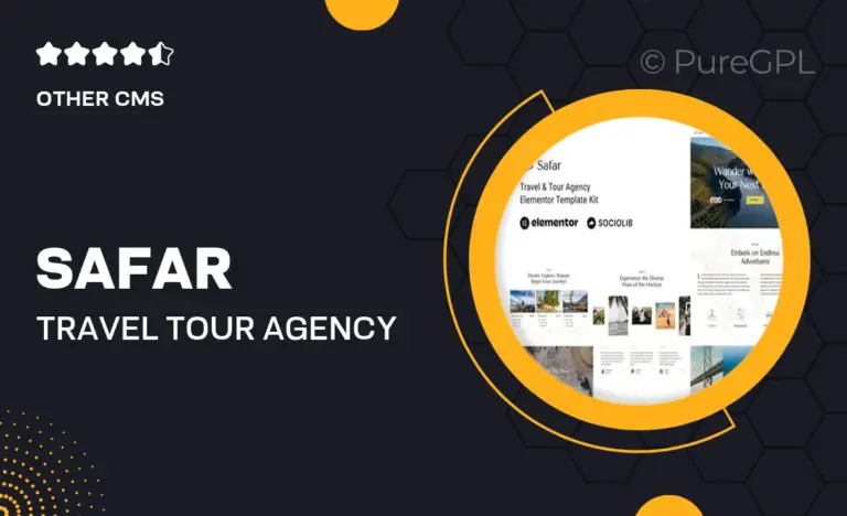 safar travel tour agency elementor template kit
