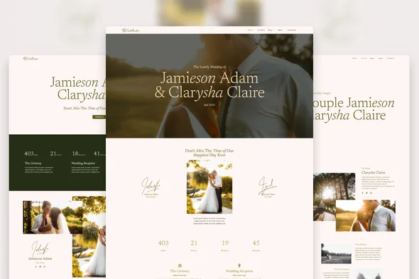 sahkan wedding invitation gallery elementor template kit 1