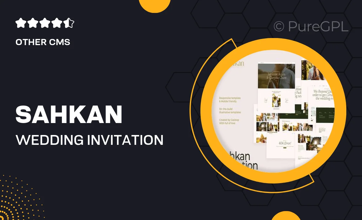 Sahkan – Wedding Invitation & Gallery Elementor Template Kit