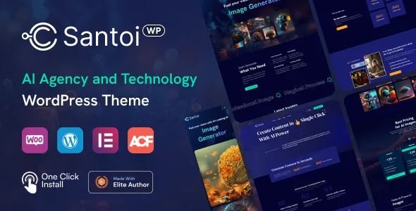 santoi ai agency and technology wordpress theme 1