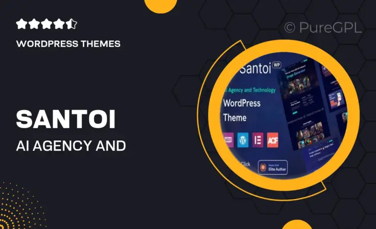 santoi ai agency and technology wordpress theme