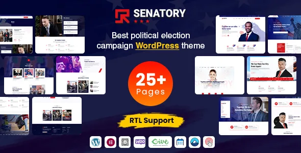 senatory political candidate wordpress theme 1