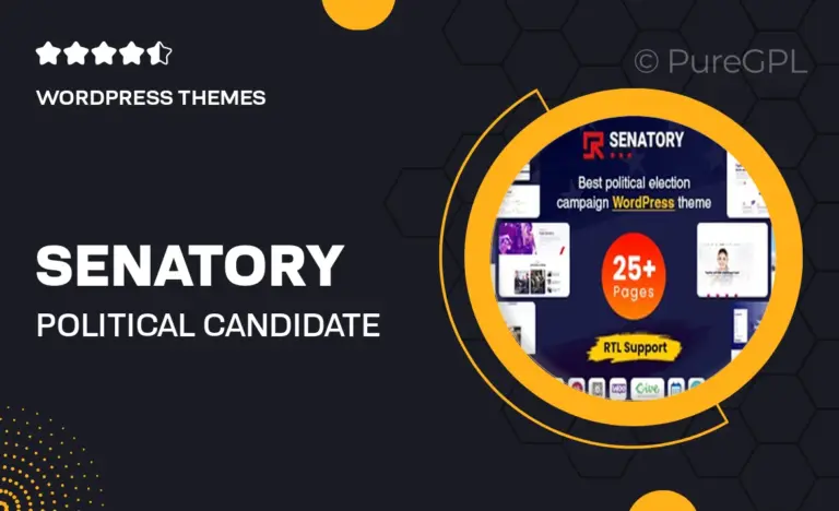 senatory political candidate wordpress theme