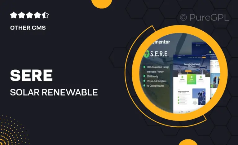 sere solar renewable energy elementor pro template kit