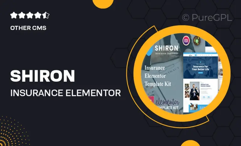 shiron insurance elementor template kit