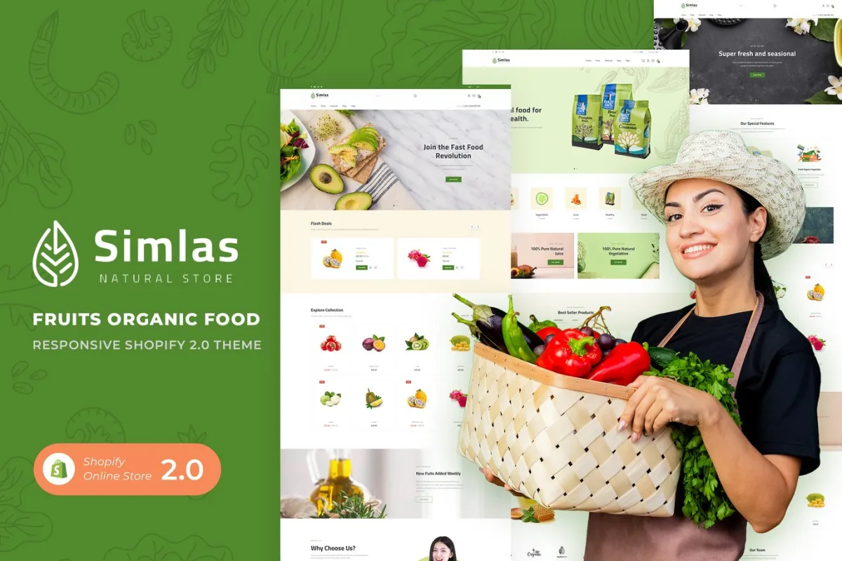 Simlas – Fruits Organic Food Shopify 2.0 Theme