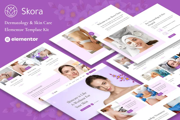 Skora – Dermatology & Skin Care Elementor Template Kit
