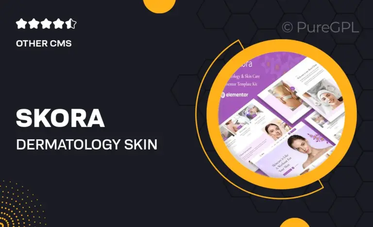 skora dermatology skin care elementor template kit