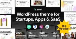 Sofax – Software & Startup WordPress Theme