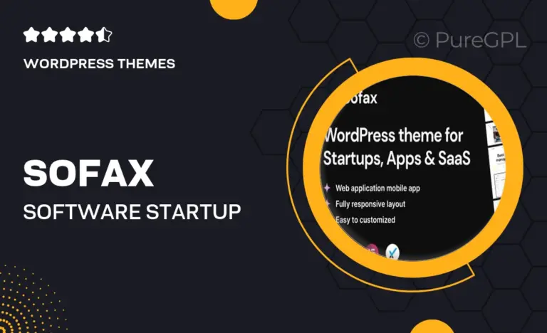 sofax software startup wordpress theme