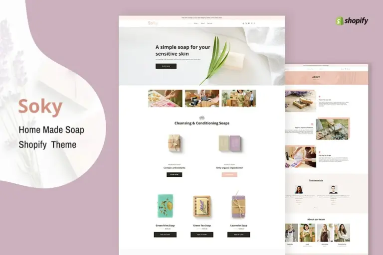 soky handmade soap organic shopify theme 1