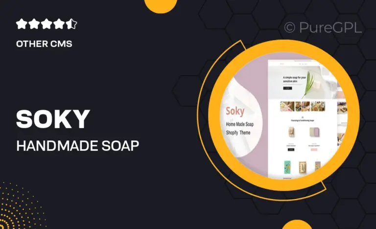 soky handmade soap organic shopify theme
