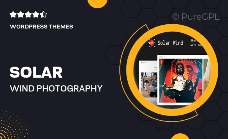 solar wind photography wordpress theme