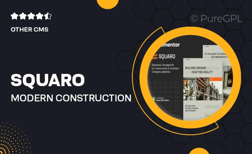 Squaro – Modern Construction & Architect Elementor Template Kit 50 Squaro – Modern Construction & Architect Elementor Template Kit