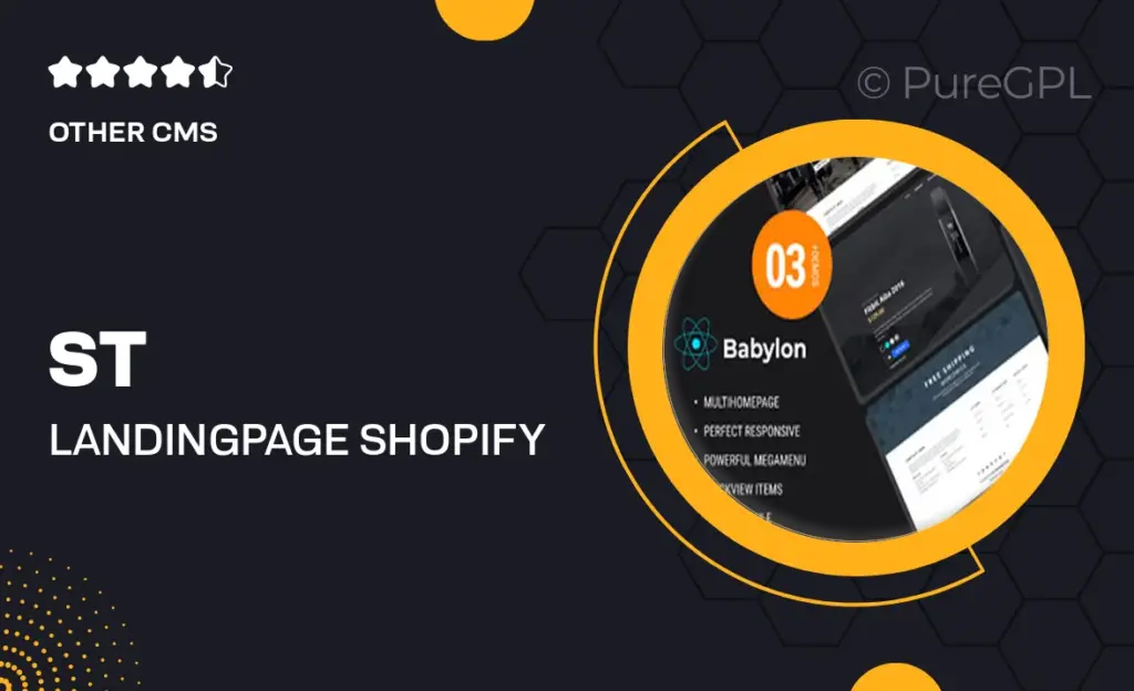 ST Landingpage – Shopify Template 58 ST Landingpage – Shopify Template