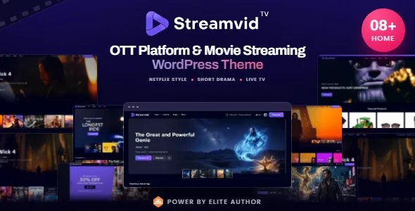 StreamVid – Video Streaming WordPress Theme