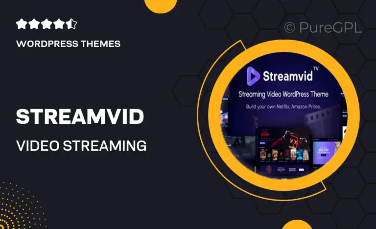streamvid video streaming wordpress theme