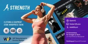 Strength – Sports Store & Equipment Shop WordPress Theme