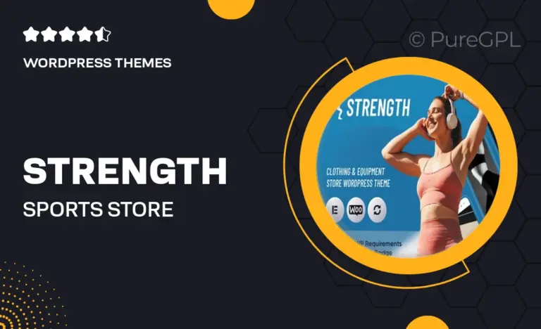 strength sports store equipment shop wordpress theme