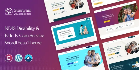 sunnyaid ndis disability elderly care service wordpress theme 1