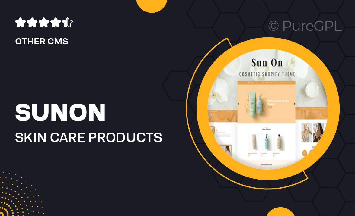 SunOn – Skin Care Products, Wellness Shopify Theme